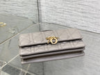 DIOR 25S  TALK PHONE POUCH 21 IN DIRTY LILAC CANNAGE LAMBSKIN GOLD HARDWRE