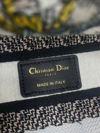 DIOR 25S SMALL LADY D-LITE BAG 24 IN MULTICOLOR  FLOWERS CALENDAR ALLOVER EMBROIDERY
