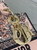 DIOR 25S SMALL LADY D-LITE BAG 24 IN PINK  FLOWERS CALENDAR ALLOVER EMBROIDERY