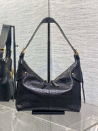 DIOR 25S MEDIUM VOYAGE BAG 28 IN BLACK FLAT MACROCANNAGE GRAINED GLOSSY CALFSKIN