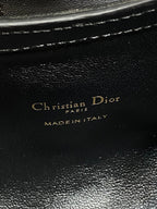 DIOR 25S JOLIE TOP HANDLE MINI BAG 18 IN BLACK CALFSKIN GOLD HARDWRE