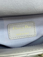 DIOR 25S MINI LADY  BAG 17 IN LILAC CANNAGE CALFSKIN GOLD HARDWRE