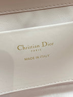 DIOR 25S TOUJOURS VERTICAL TOTE BAG 18 IN LIGHT PINK CALFSKIN WITH CHARM BRACELET STRAP