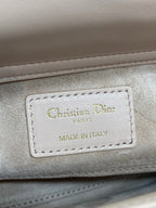 DIOR 25S SMALL LADY D‑JOY BAG 22 IN BABY PINK CALFSKIN GOLD HARDWARE