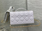 DIOR 25S  TALK PHONE POUCH 21 IN PALE LILAC CALFSKIN GOLD HARDWRE