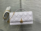 DIOR 25S  TALK PHONE POUCH 21 IN PALE LILAC CALFSKIN GOLD HARDWRE