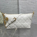DIOR 25S STAR HOBO BAG 28 IN LATTE MACROCANNAGE CALFSKIN WITH CHAIN