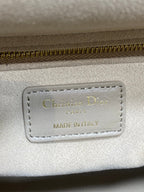 DIOR 25S MEDIUM LADY BAG 24 IN POWDER BEIGE CALFSKIN GOLD HARDWARE