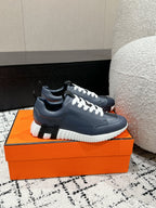 HERMES BOUNCING SNEAKER IN SPACE BLUE CALFSKIN