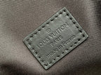 LOUIS VUITTON LV 25S STEAMER BAG 18 IN BROWN MONOGRAM MACASSAR CANVAS AND CALFSKIN