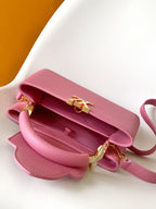 LOUIS VUITTON CAPUCINES MINI 21 IN MARSHMALLOW PINK TAURILLON GOLD HARDWARE