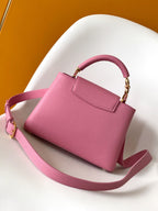 LOUIS VUITTON CAPUCINES MINI 21 IN MARSHMALLOW PINK TAURILLON GOLD HARDWARE