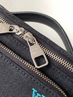 LOUIS VUITTON LV 25S DYNAMIC DENIM EMBROIDERED BUMBAG 37 IN BLACK CANVAS