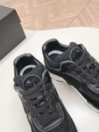 CHANEL TRAINERS IN BLACK SUEDE AND CALFSKIN