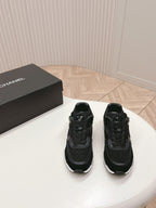 CHANEL TRAINERS IN BLACK SUEDE AND CALFSKIN