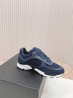 CHANEL TRAINERS IN MIDNIGHT BLUE SUEDE AND CALFSKIN