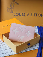 LOUIS VUITTON VICTORINE WALLET 12 IN LIGHT PINK MONOGRAM EMPREINTE CALFSKIN