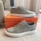 HERMES IRWIN SNEAKER LIGHT GRAY CALFSKIN