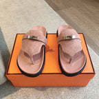 HERMES EMPIRE SANDAL LIGHT PINK SUEDE