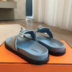 HERMES EMPIRE SANDAL SKY SUEDE
