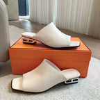 HERMES ICONIQUE 25 SANDAL WHITE CALFSKIN