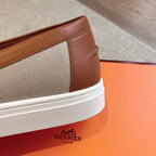 HERMES JOB LOAFER LIGHT TORTILLA MIX CARAMEL CALFSKIN