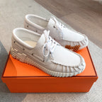 HERMES KETCH SNEAKER IN PALE GRAY SUEDE