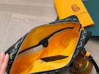 SAINT MARTIN BAG 34 IN BLACK GOYARDINE CANVAS AND CALFSKIN