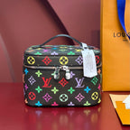LOUIS VUITTON NICE BB 20 IN COLORFUL MONOGRAM CANVAS SILVER ZIPPER
