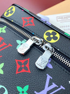 LOUIS VUITTON NICE BB 20 IN COLORFUL MONOGRAM CANVAS SILVER ZIPPER