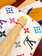 LOUIS VUITTON NICE BB 20 IN MULTICOLOR MONOGRAM CANVAS GOLD ZIPPER