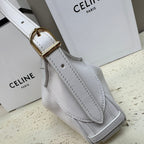 CELINE MINI 19 ROMY IN WHITE SUPPLE CALFSKIN