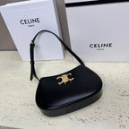 CELINE MINI 22 TILLY BAG IN BLACK SHINNY CALFSKIN