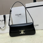 CELINE LOLA BAGUETTE BAG 28 IN BLACK SHINNY CALFSKIN