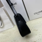 CELINE LOLA BAGUETTE BAG 28 IN BLACK SHINNY CALFSKIN
