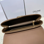 CELINE NINO TEEN MEDIUM 25 BAG IN CHOCOLATE BROWN SOLF CALFSKIN