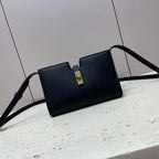 CELINE 16 STRAP POCHETTE 18 IN BLACK SUPPLE CALFSKIN GOLD HARDWARE