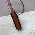 CELINE MINI 18 STRAP POCHETTE IN BRONZE BROWNN SUPPLE CALFSKIN