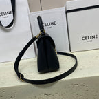 CELINE NINO TEEN 20 BAG IN BLACK SOLF CALFSKIN