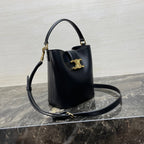CELINE MINI 19 LOUISE BAG IN BLACK SMOOTH CALFSKIN