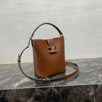 CELINE MINI 19 LOUISE BAG IN BRONZE BROWN SMOOTH CALFSKIN