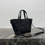 CELINE MINI CABAS ANAÏS CUIR TRIOMPHE 21 IN BLACK GRAINED CALFSKIN