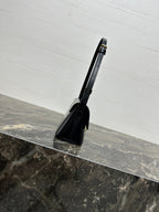 CELINE 25S TRIOMPHE BAG 24 IN BLACK SHINY CALFSKIN