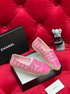 CHANEL LOAFERS IN LIGHT PINK LAMBSKIN