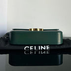 CELINE TRIOMPHE 20 DARK GREEN CALFSKIN