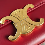 CELINE TRIOMPHE 20  BURGUNDY RED CALFSKIN