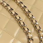CHANEL MEDIUM CAMERA BAG 23 IN BEIGE YELLOW LAMBSKIN GOLD HARDWARE