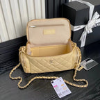 CHANEL MEDIUM CAMERA BAG 23 IN BEIGE YELLOW LAMBSKIN GOLD HARDWARE