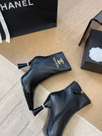 CHANEL BONGADE BOOTS IN BLACK CALFSKIN