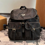 PRADA 32 BACKPACK IN BLACK RE-NYLON